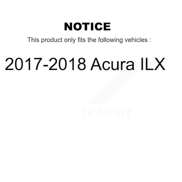 Front Wheel Bearing Disc Brake Rotors And Ceramic Pads Kit For 2017-2018 Acura ILX